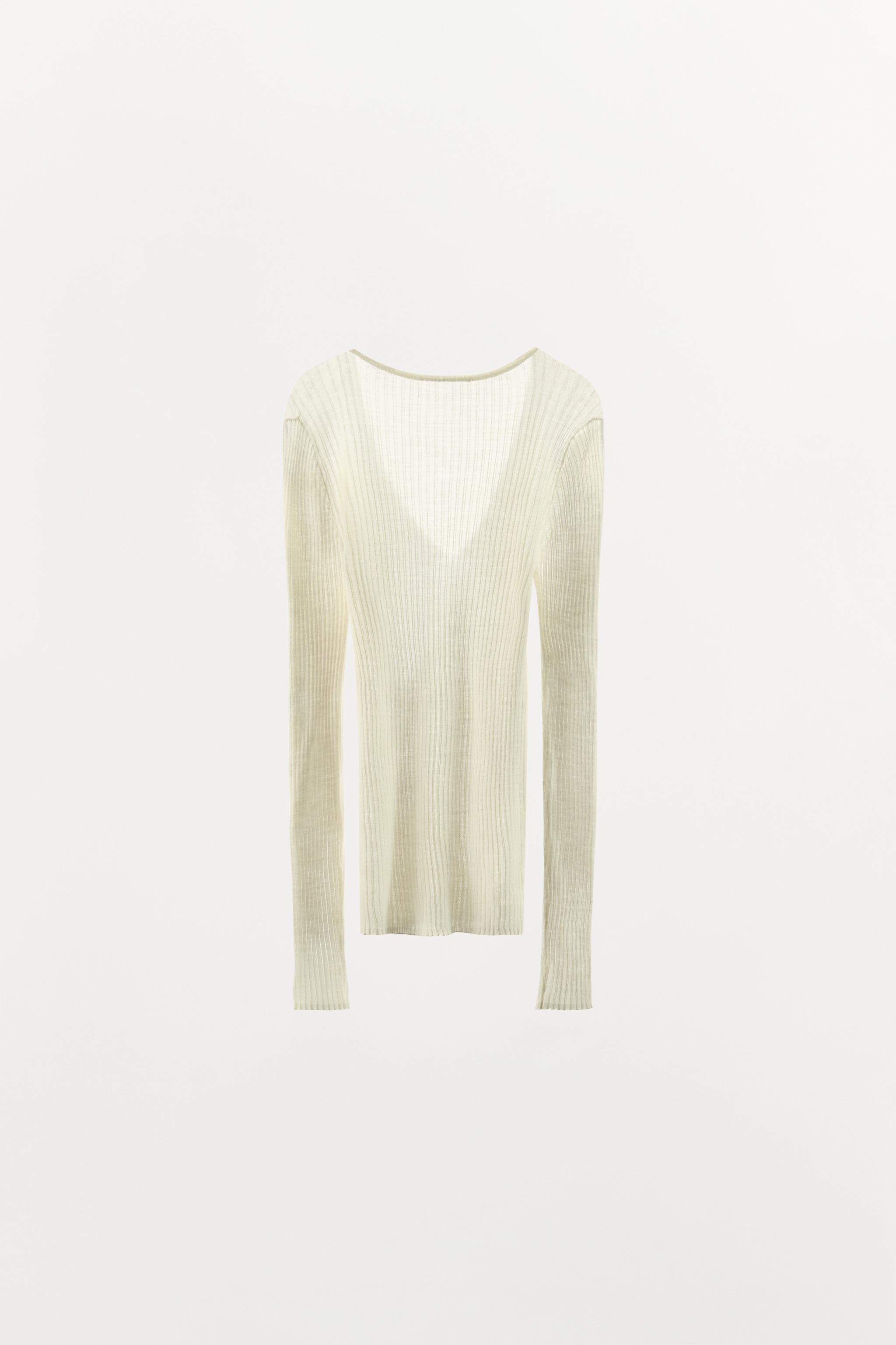 100% WOOL RIB TOP